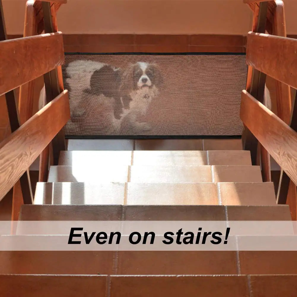 Dog Gate Ingenious Mesh Dog Fence For Indoor and Outdoor Safe Pet Dog gate Safety Enclosure
