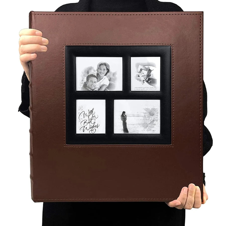 Photo Album 500 Pockets Photo, Extra Large Capacity Family Wedding Picture Albums Holds 4X6in Horizontal and Vertical Photos