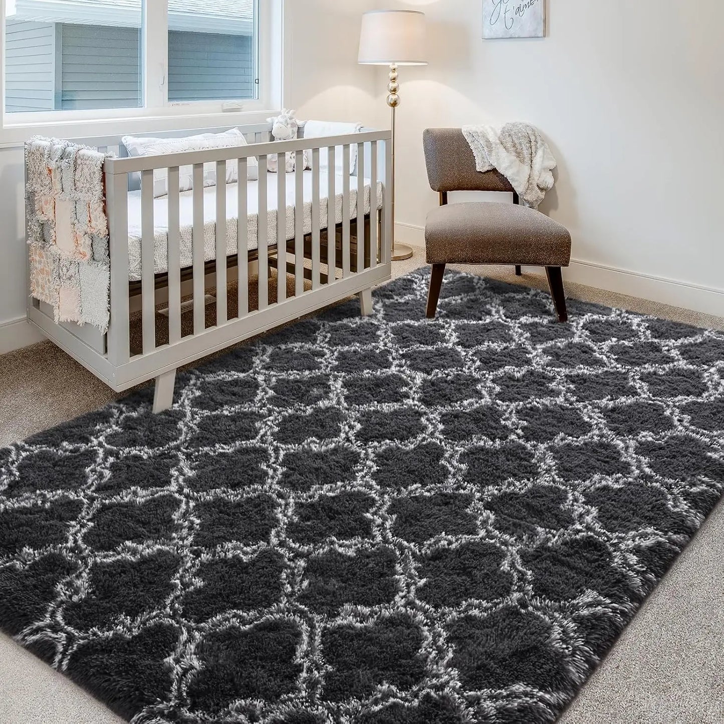 Large Shag Area Rugs for Bedroom Super Soft Plush Fluffy Carpets