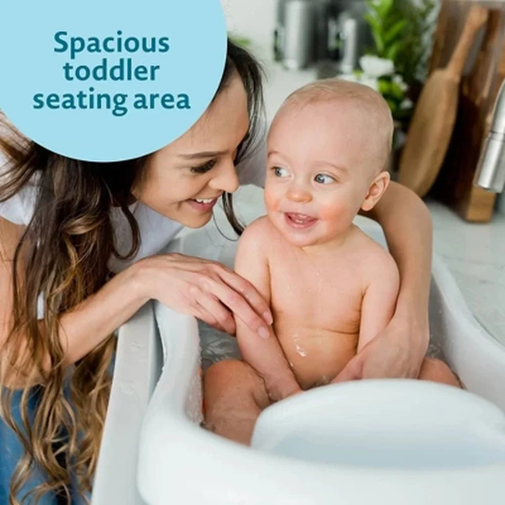 Newborn to Toddler Bath Tub with Sling Ergonomic Design Infant Support Mesh Sling Anti-Slip Pads Easy Clean
