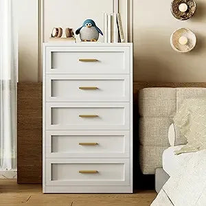 5-DrawerTall Metal Dresser for Bedroom