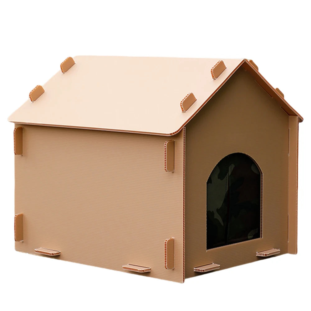 Outside Cat House Waterproof Warm Cat Shelter Foldable Cat Outdoor House Collapsible Insulated Pet House for Four Season