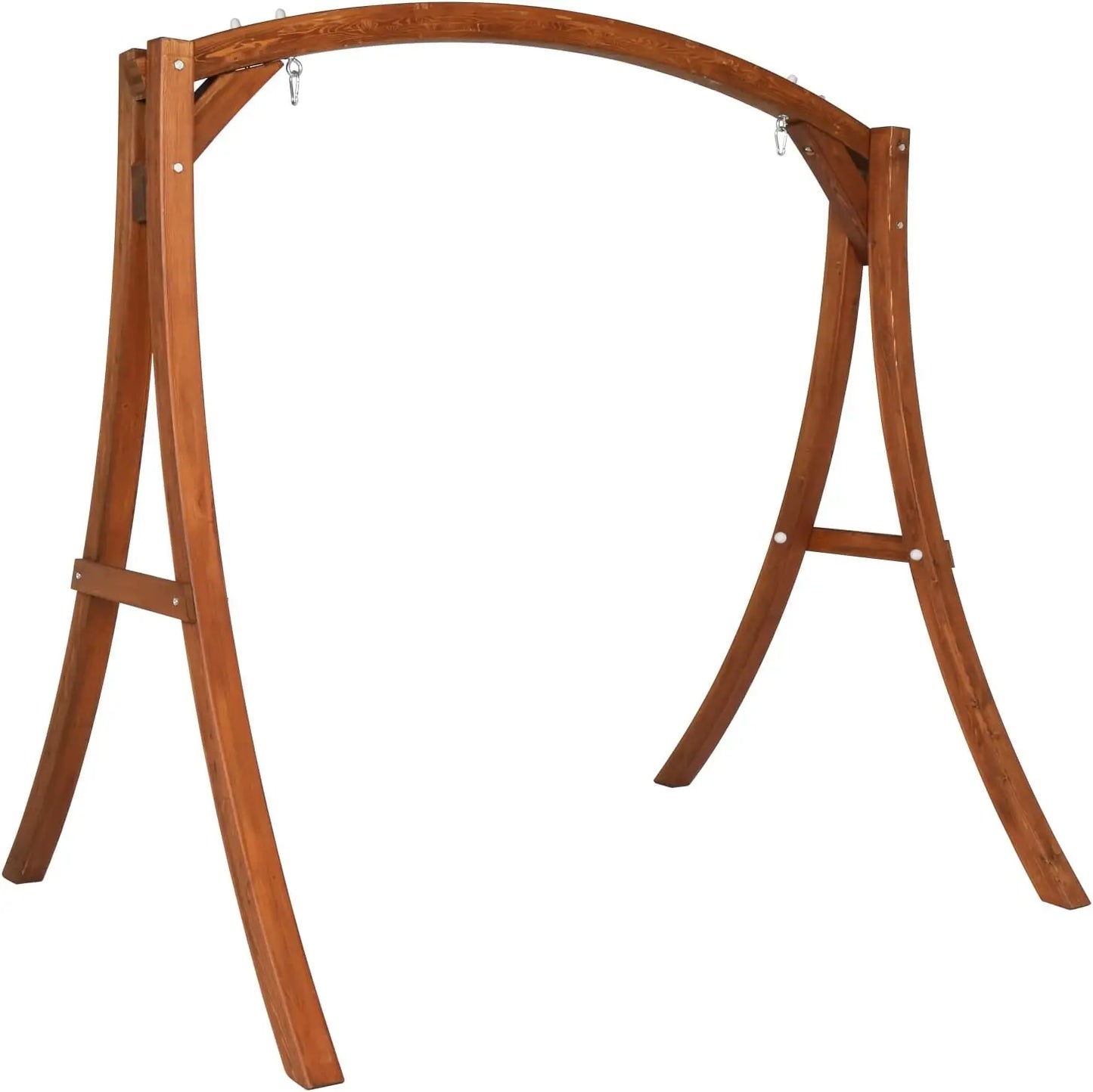 Heavy Duty Wooden Swing Frame for Adults Kids, Strong A-Frame Porch Swing Bench Stand for Indoor & Outdoor