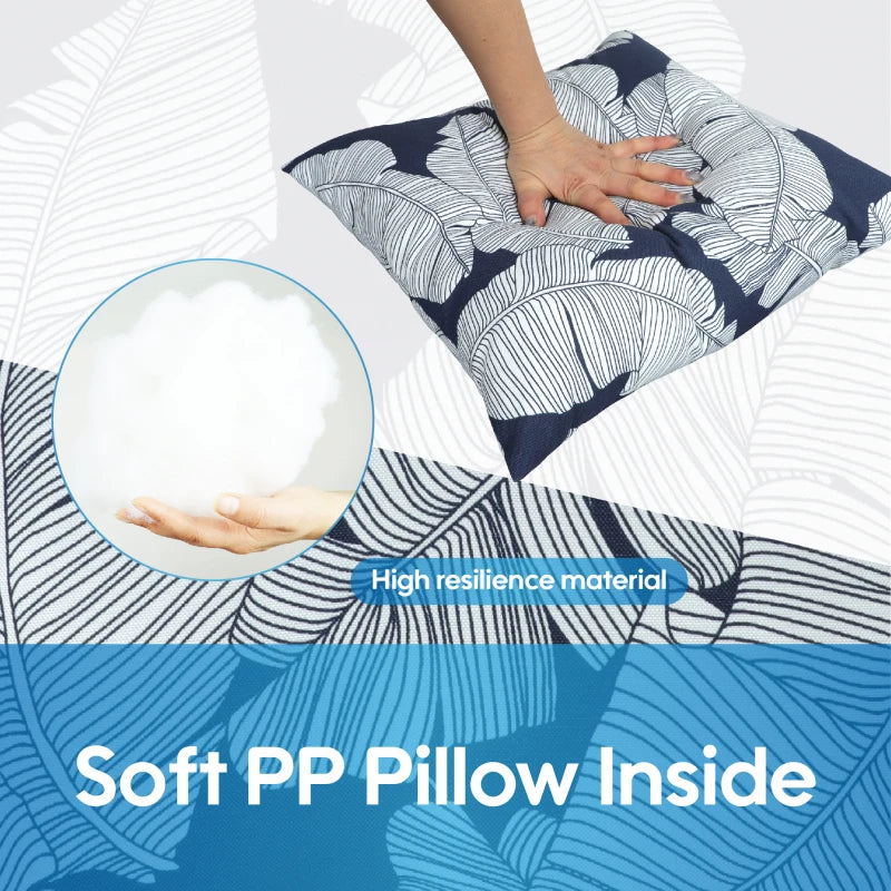 2 Pack Outdoor Throw Pillows, Waterproof & Fade-Resistant Patio Cushions for Garden, Porch, Poolside Furniture - Soft