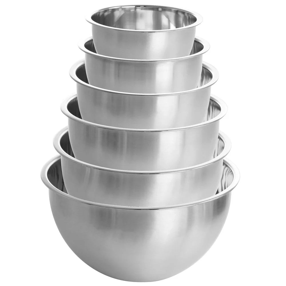 14 Piece Stainless Steel Measuring Cups Spoons Set with Mixing Bowls