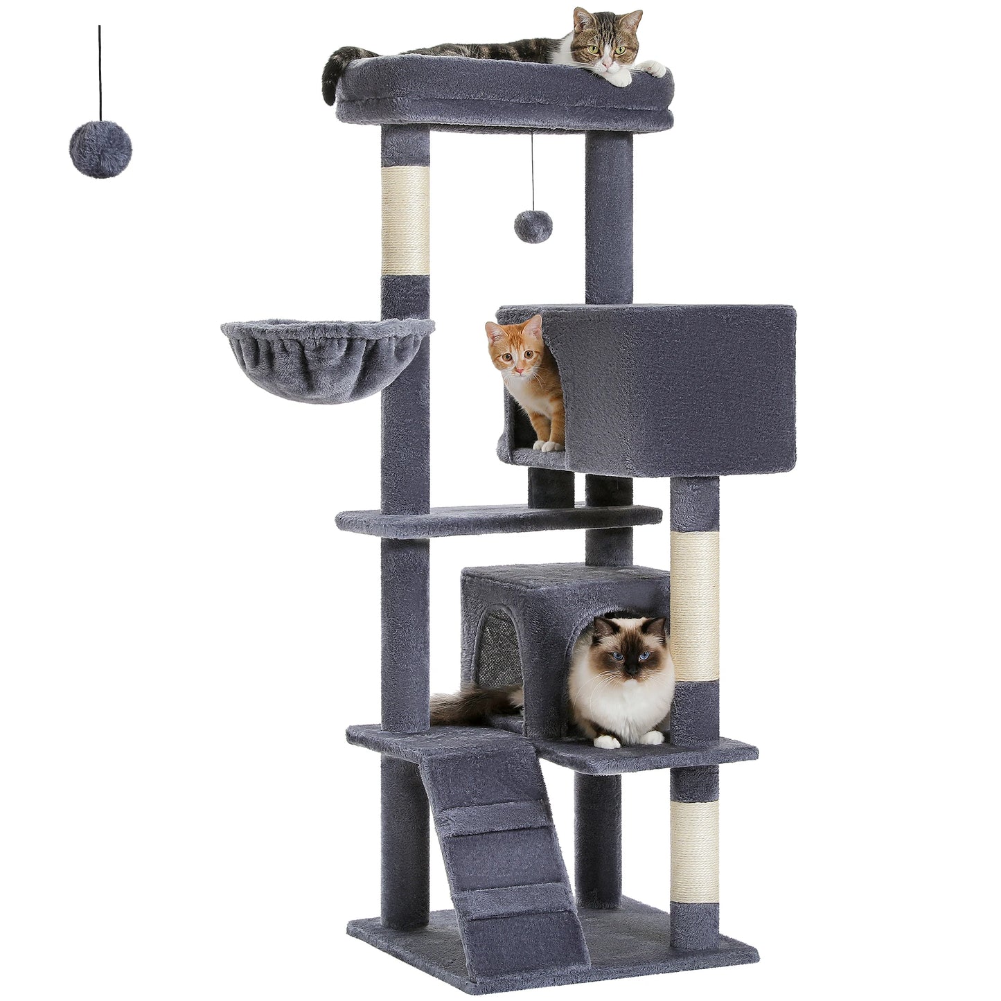 Cat Tree for Large Cats with Large Top Perch Cat Tower with Scratching Post