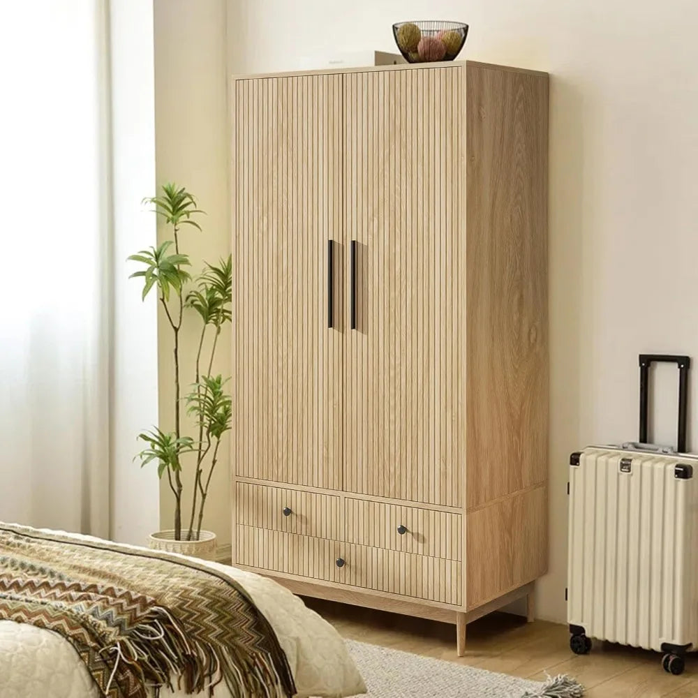 Armoire Wardrobe Closet, with Drawers , Wardrobe Cabinet with Hanging