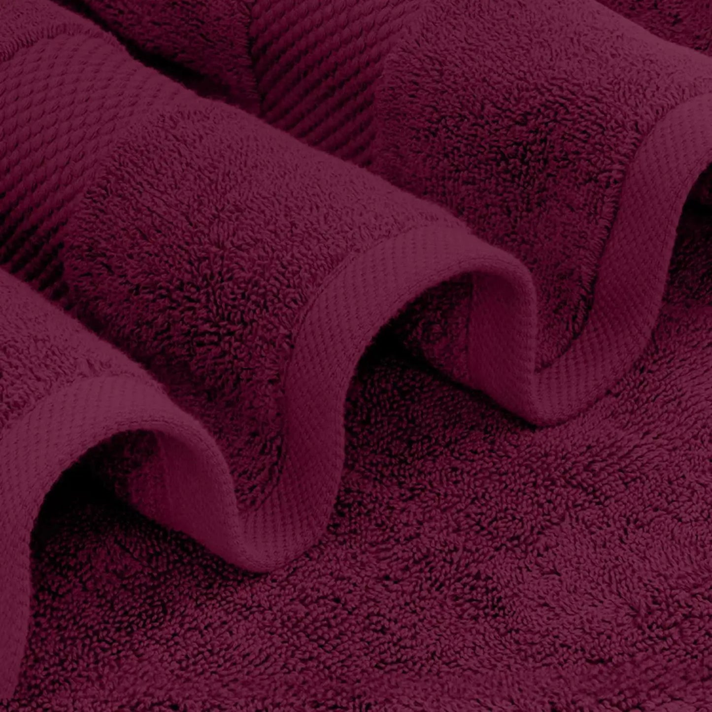 27x54 inch Bath Towels Set of 4 Wine Red Ultra Soft 700 GSM Cotton Large Quick Dry Luxury Highly Absorbent