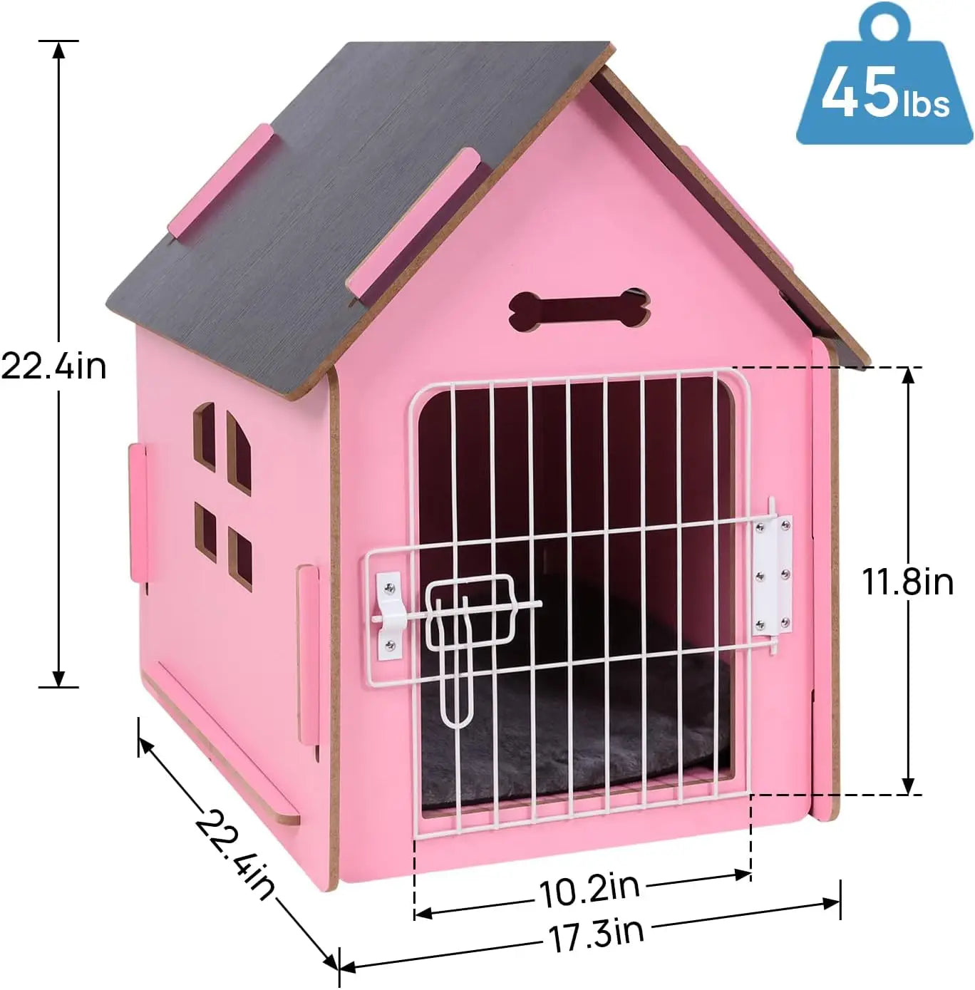 Cozy Wooden Indoor Pet House for Small Dogs and Cats, with Air Vents and Elevated Floor