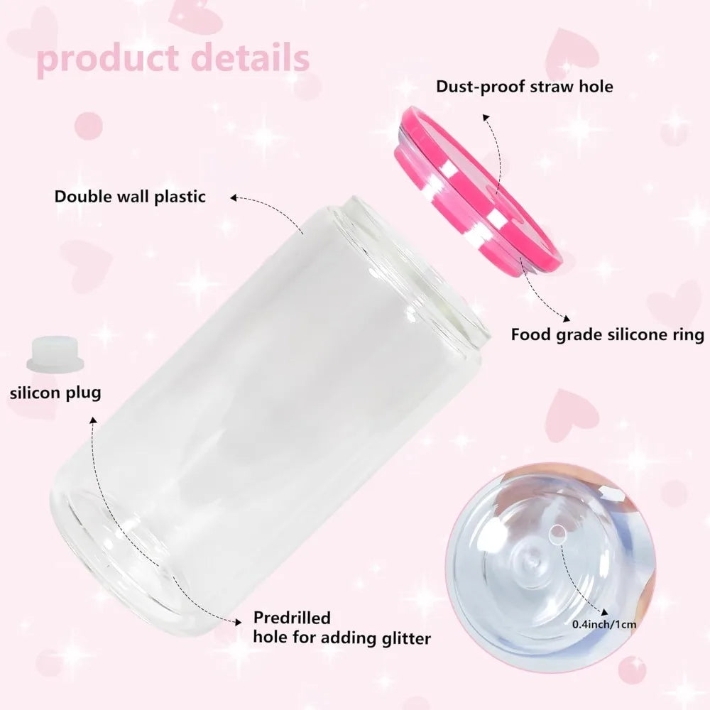16 oz Acrylic Snow Globe Tumbler