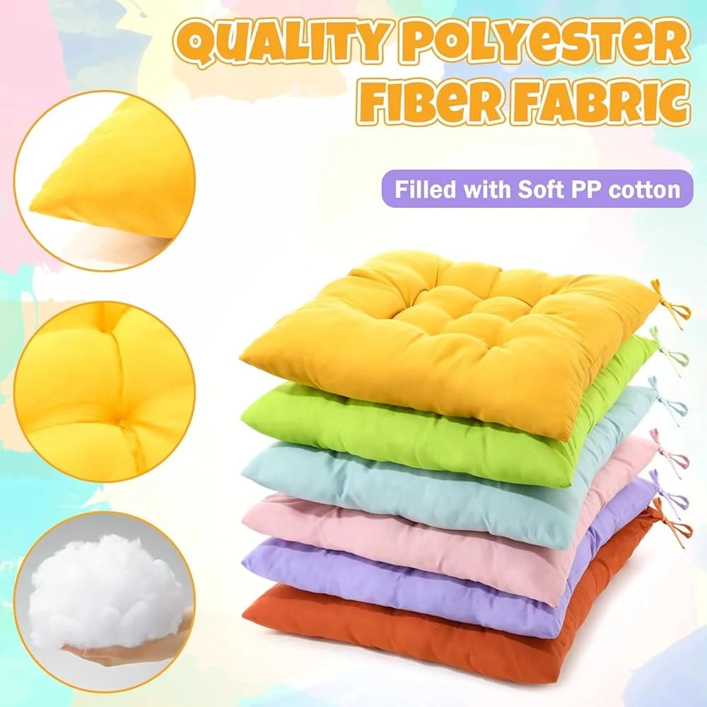 12 Pcs Large Floor Cushions Meditation Pillows Soft Comfortable Seating Mats Home Classroom Yoga and Relaxation