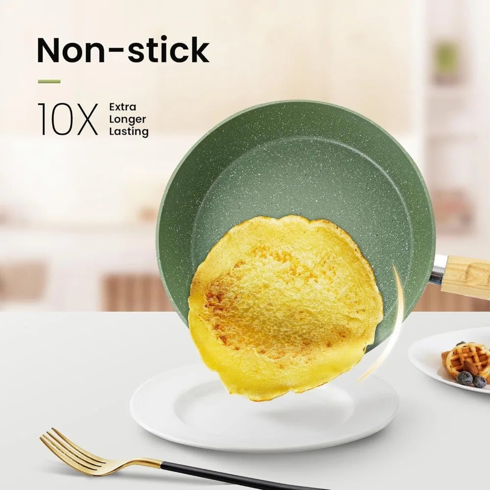 30 Piece Cookware Set Nonstick Pots and Pans Set Granite Kitchen Bakeware Set