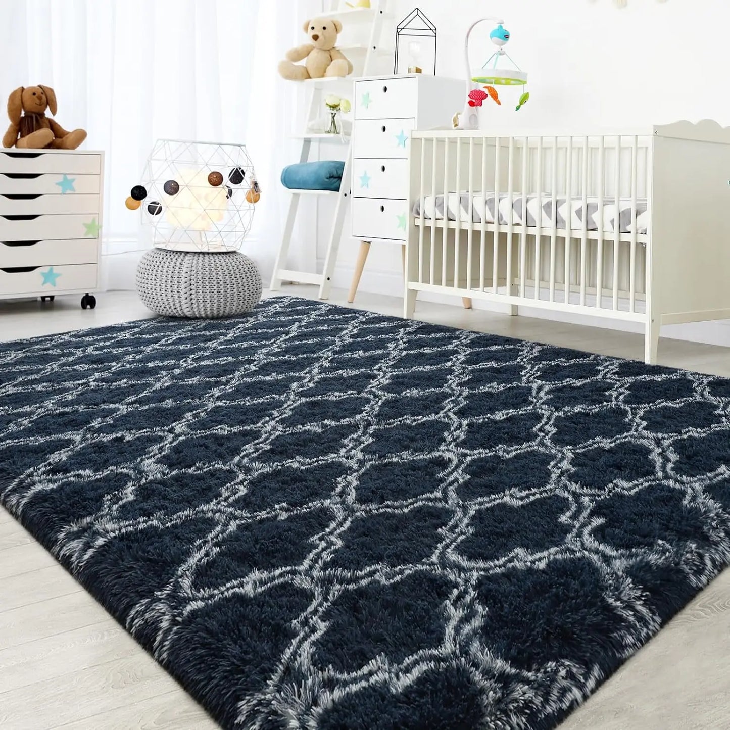 Large Shag Area Rugs for Bedroom Super Soft Plush Fluffy Carpets