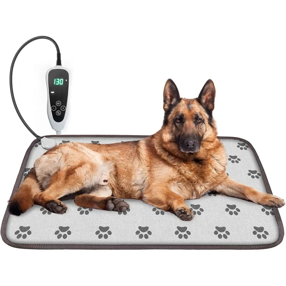 Large Dog Heating Pad Waterproof Pet Bed Intelligent Thermostat Rapid Heating Whelping Supplies Durable Polymer Fabric Safety