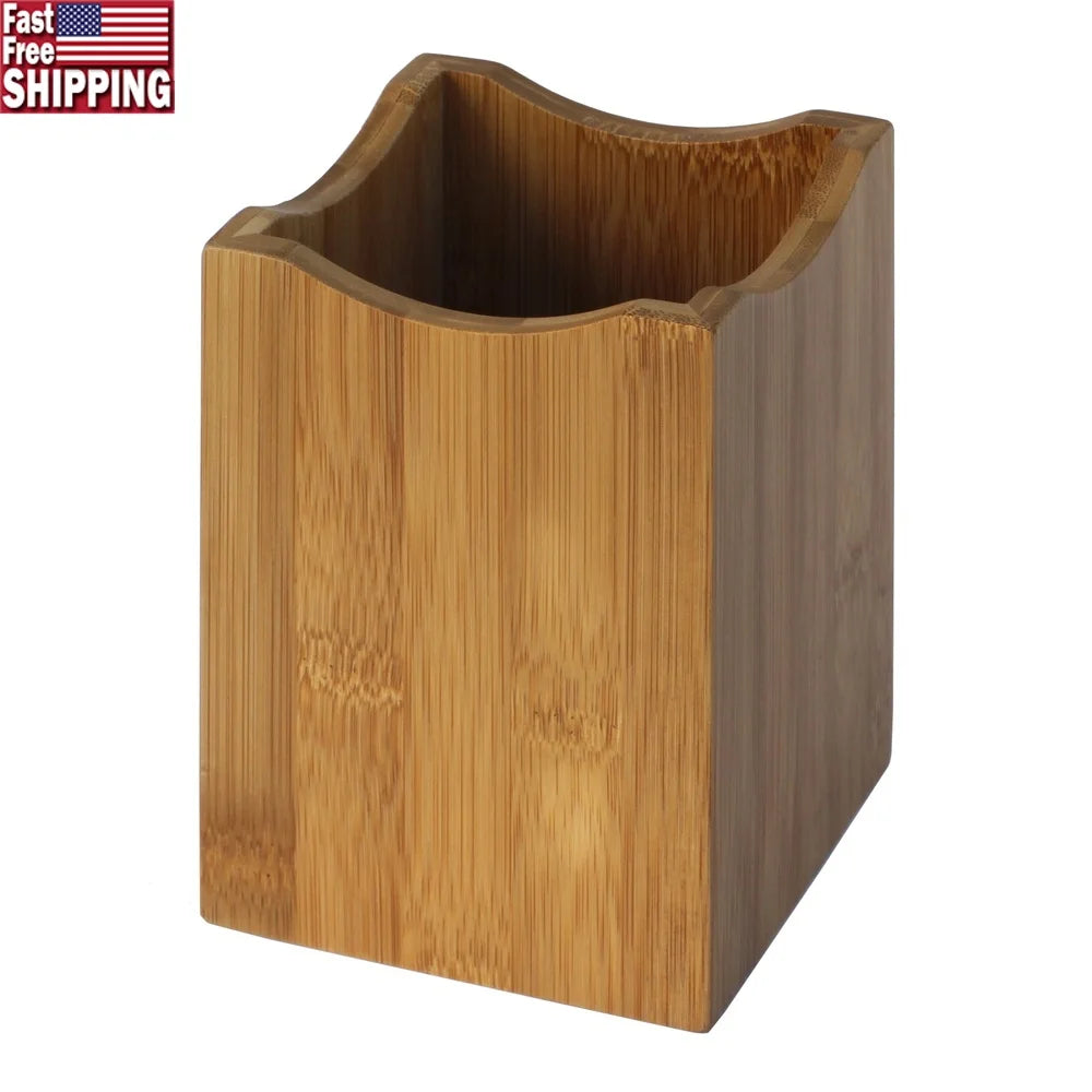 Durable Eco-Friendly Bamboo Utensil Holder Tool Storage Contemporary Design