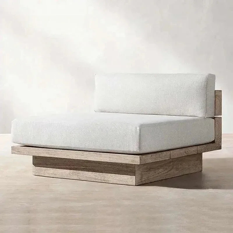 Japanese Style Waterproof and Sunscreen Garden Sofa, Minimalist Designer, Modern Garden Sofa, Artistic Outdoor Furniture, Divano