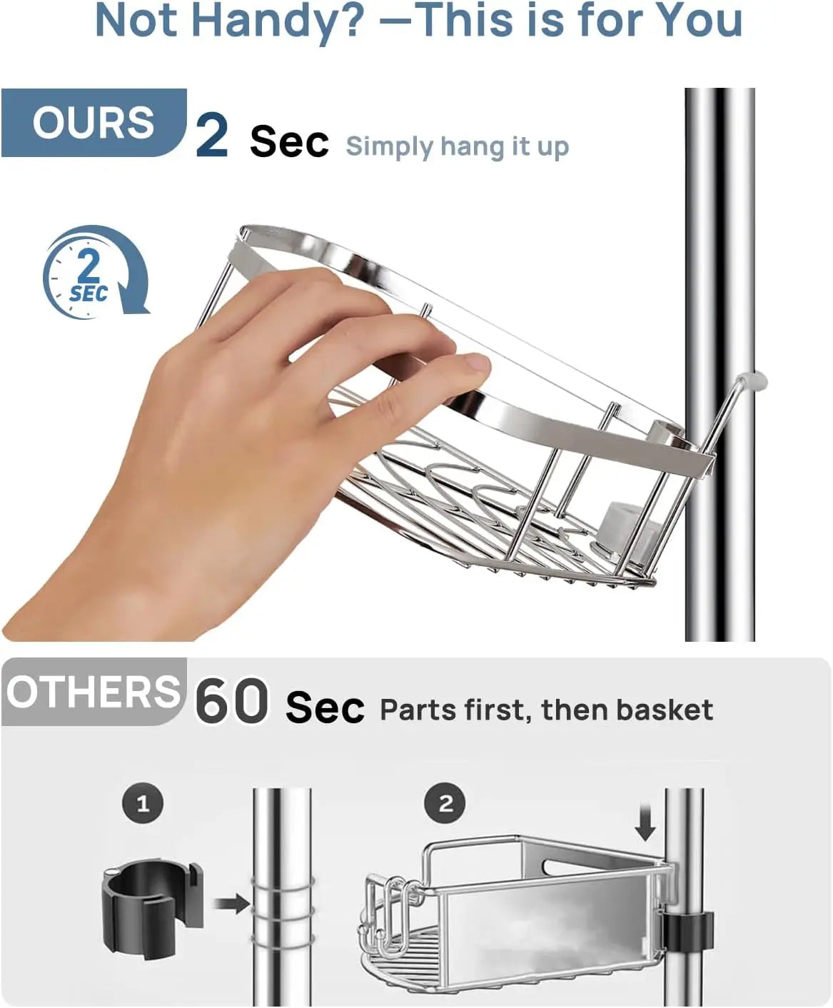 Rustproof Shower Corner Caddy Organizer for Bathroom 4 Adjustable Shelves with Tension Pole for Bathtub Shampoo Accessories
