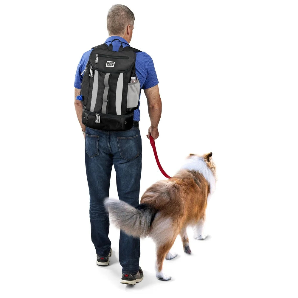 Pet Luggage Travel Backpack For Dogs With Large Storage Compartments Collapsible Bowls Food Carriers Easy Access Pockets Waste