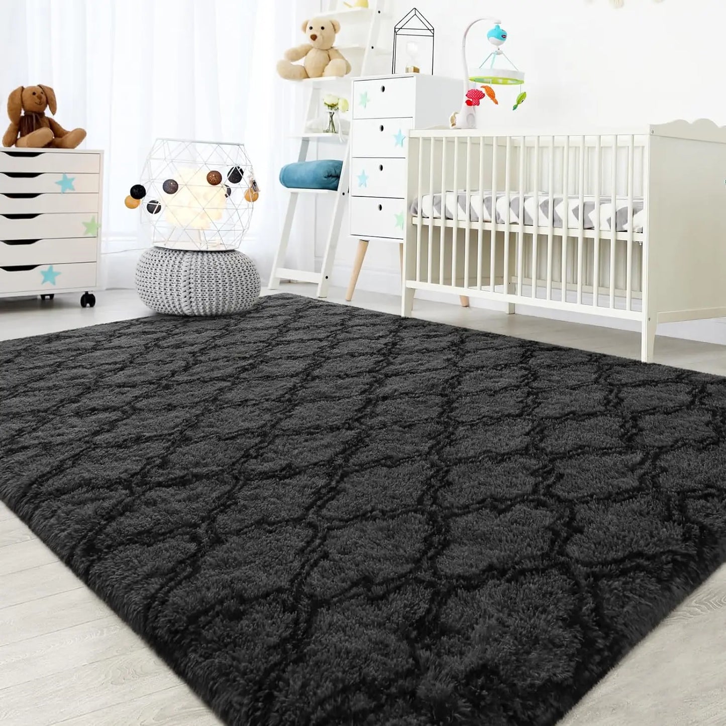 Large Shag Area Rugs for Bedroom Super Soft Plush Fluffy Carpets