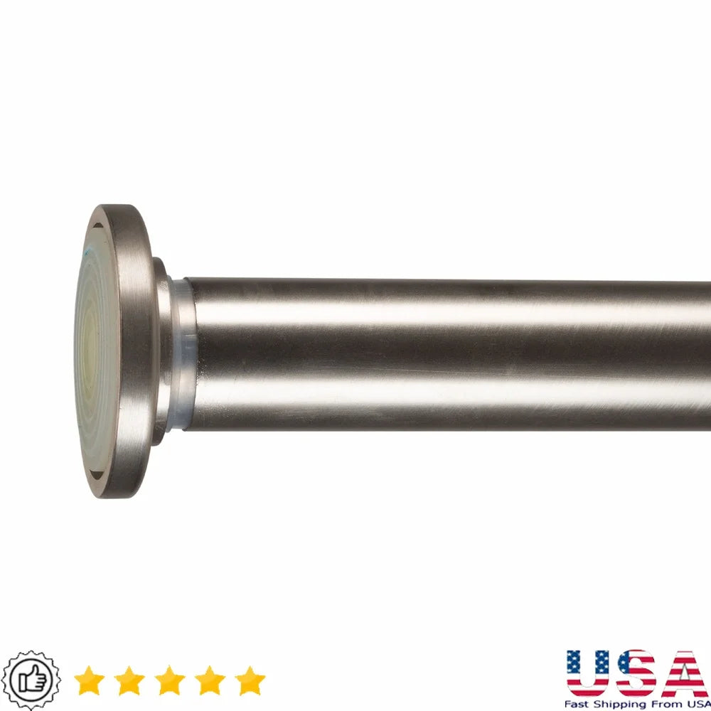Adjustable Steel Curtain Tension Rod No Tools Installation Easy Extendable Shower Curtain Rod Secure Hold