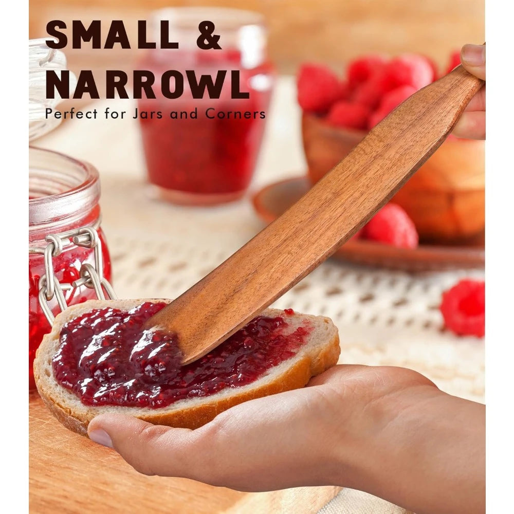 Reach the bottom of the jar, natural high moisture proof teak, kitchen tools, non-stick cookware wooden kitchen utensils