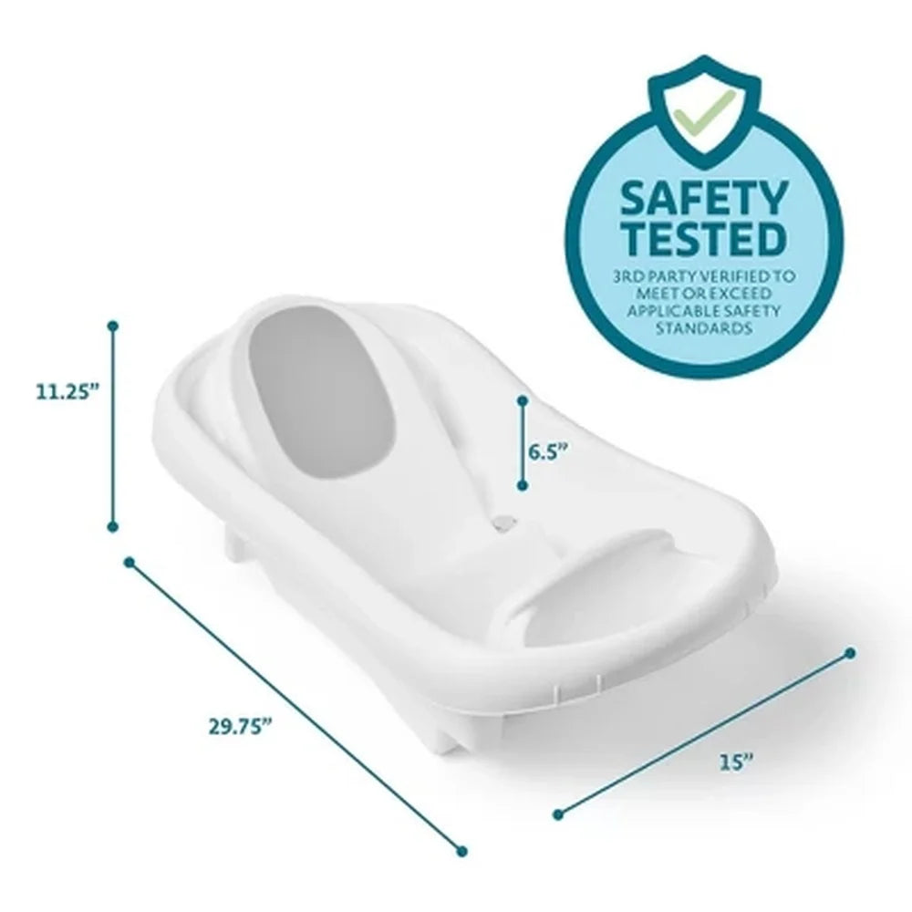 Newborn to Toddler Bath Tub with Sling Ergonomic Design Infant Support Mesh Sling Anti-Slip Pads Easy Clean