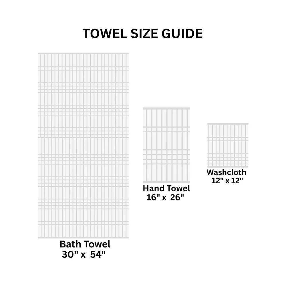 6-Piece Cotton Towel Set Soft Absorbent Bath Towels Hand Towels Washcloths