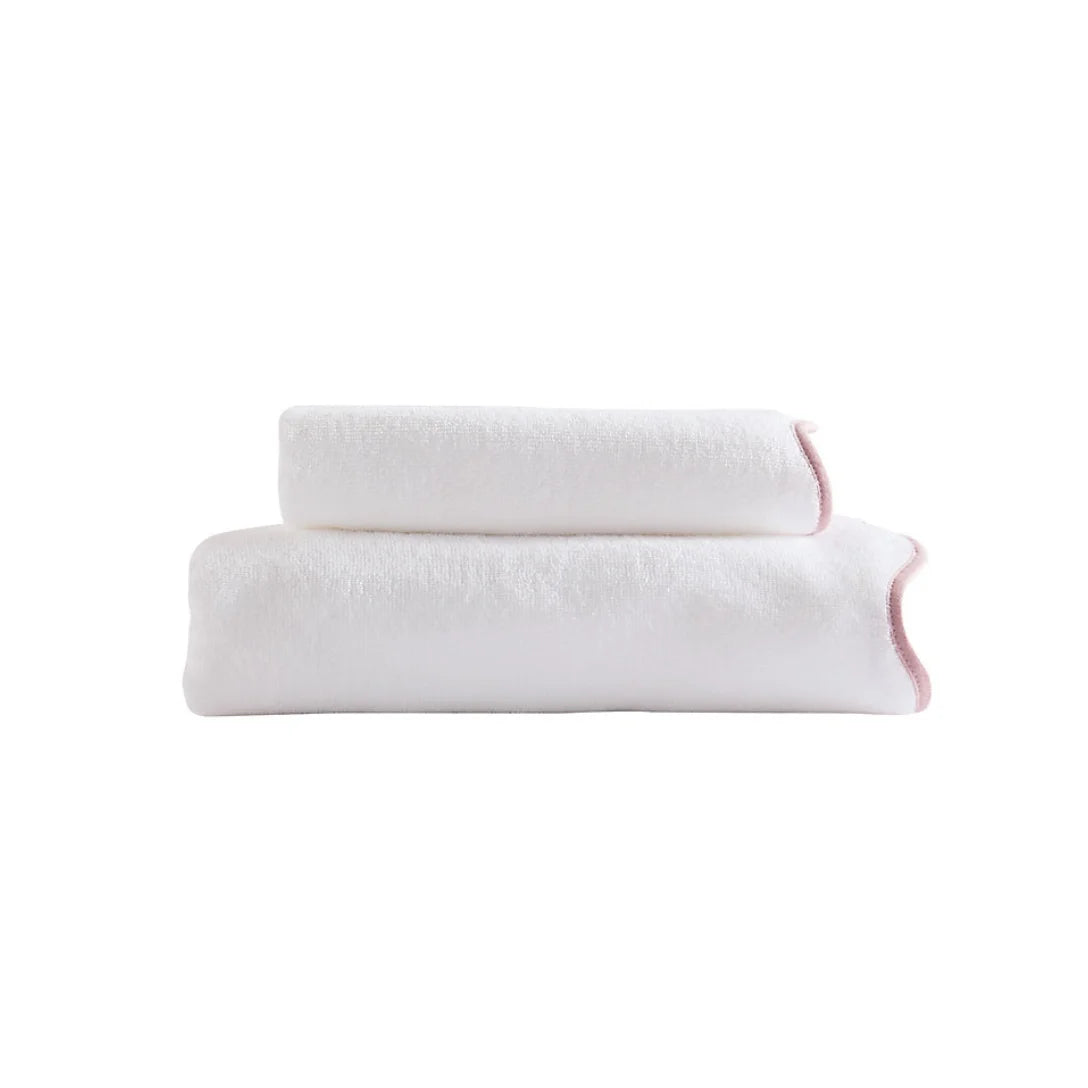 Scalloped Edge Bath Towels – Soft & Absorbent Towels for Bathroom,  Towels Set, Quick-Drying Cotton Towels