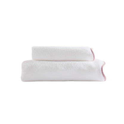 Scalloped Edge Bath Towels – Soft & Absorbent Towels for Bathroom,  Towels Set, Quick-Drying Cotton Towels