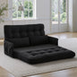 Corduroy Convertible Sofa Bed Foldable Single Couch with Pillows Adjustable Backrest for Small Apartment Bedroom