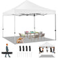 10x10 FT Pop up Canopy Heavy Duty Without Sidewalls, Easy Set-up Commercial Outdoor Party, 100% Waterproof Wedding Canopy Gazebo