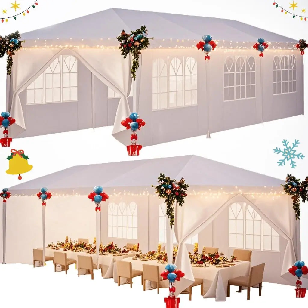 10x20/10x30 Party Tent Outdoor Canopy Tent with Removable Sidewalls, Waterproof Party Tents for Parties,Wedding Events,BBQ