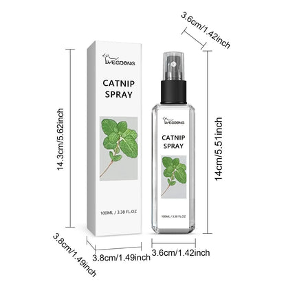 Yegbong 100ml Cat Catnip Spray Relieve Stress Long Lasting Anti Anxiety Health Care Soothe Mood Enhance Vitality Pet Calm Spray