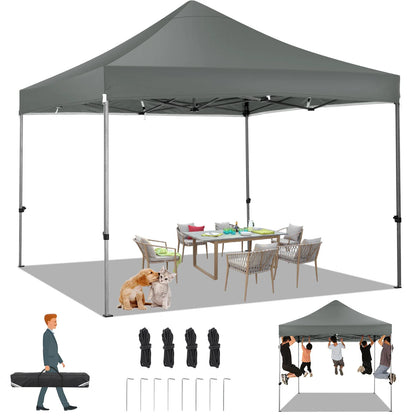 10x10 FT Pop up Canopy Heavy Duty Without Sidewalls, Easy Set-up Commercial Outdoor Party, 100% Waterproof Wedding Canopy Gazebo