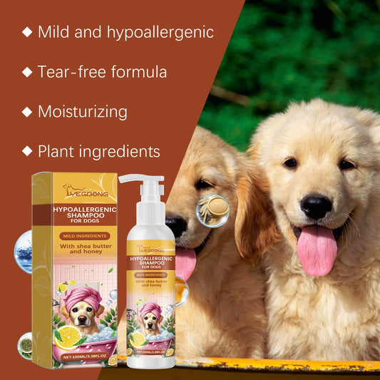 Yegbong 100ml Pet Shampoo Dog Shampoo Hypoallergenic Bath Wash Hair Soften Itchy Skin Relief Nourish Fur Cleansing Dog Shampoo