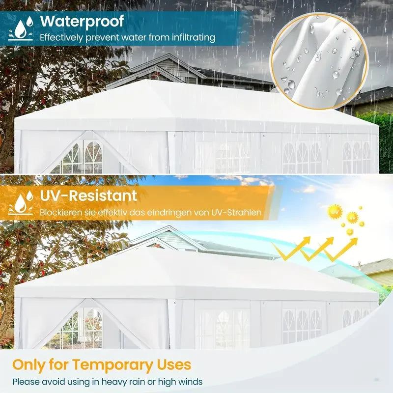 10x20/10x30 Party Tent Outdoor Canopy Tent with Removable Sidewalls, Waterproof Party Tents for Parties,Wedding Events,BBQ