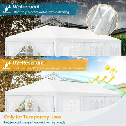 10x20/10x30 Party Tent Outdoor Canopy Tent with Removable Sidewalls, Waterproof Party Tents for Parties,Wedding Events,BBQ