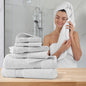 Lux Decor 6-Piece Bath Towel Set – 100% Cotton, 525 GSM, Ultra-Soft & Absorbent