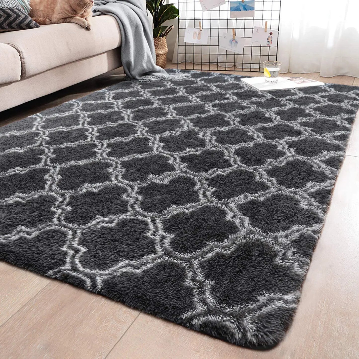 Large Shag Area Rugs for Bedroom Super Soft Plush Fluffy Carpets