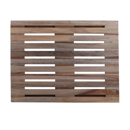 445mm*330mm Teak Wall Mount Fold Down Bench with Slots for Boat, Shower Room, Steam, Sauna Room