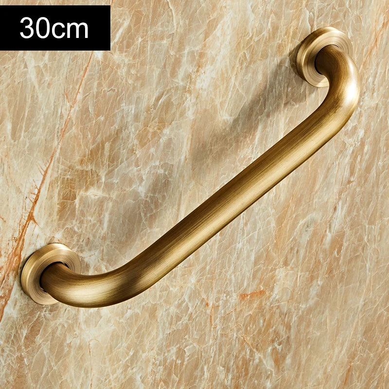 Bathroom Safe Grab Bar 30/40/50CM Antqiue Bronze Brass Toilet Handrail Grab Bar Shower Safety Support Handle EL89