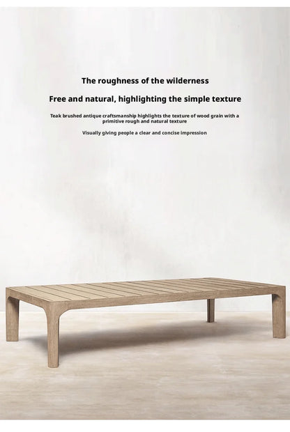 Outdoor furniture sofas tables chairs distressed style Waterproof fabric rattan and solid wood villa and hotel sample customized