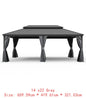 14x24 Hardtop Gazebo, Upgraded Metal Canopy with Drainage, Dual-Layer Galvanized Steel Roof, Includes Curtains & Netting,