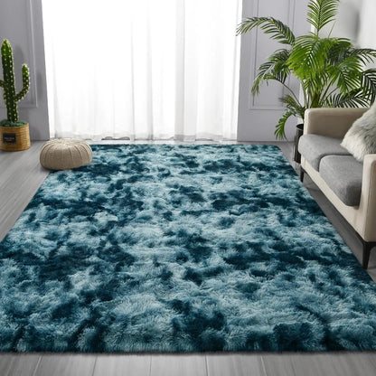 Lochas Super Soft Plush Tie Dye Velvet Rugs for Home Decor