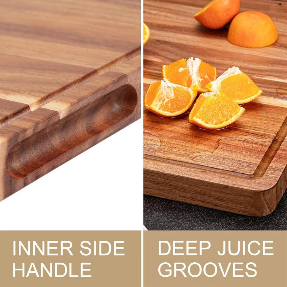 24 Inch XXL Countertop Cutting Boards, Extra Large Chopping Board for Kitchen, Butcher Block Carving Board for BBQ, Turkey, Meat