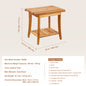 Bamboo Shower Bench 19.1x11.3x18.3 in Waterproof Shower Stool Chair with Storage Shelf 330lbs Load Capacity Spa Seat