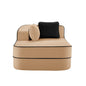 Modular Sectional Sofa with Teddy Velvet - Ergonomic Design, Non-Slip Bottom, No Assembly, Soft Fluffy Fabric for Living Room