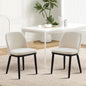 Upholstered Dining Chairs Set of 2, Modern Kitchen Chairs with Thick Cushions, Dining Room Chair with Wood Legs for Dining Room