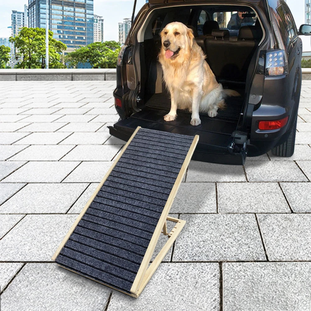 Extra Wide Excellent Traction Pet Ramp for Small Dogs to Get on Couch Car 16" Wide Hold up to 80lb Foldable Car Ramps Dog Ramp