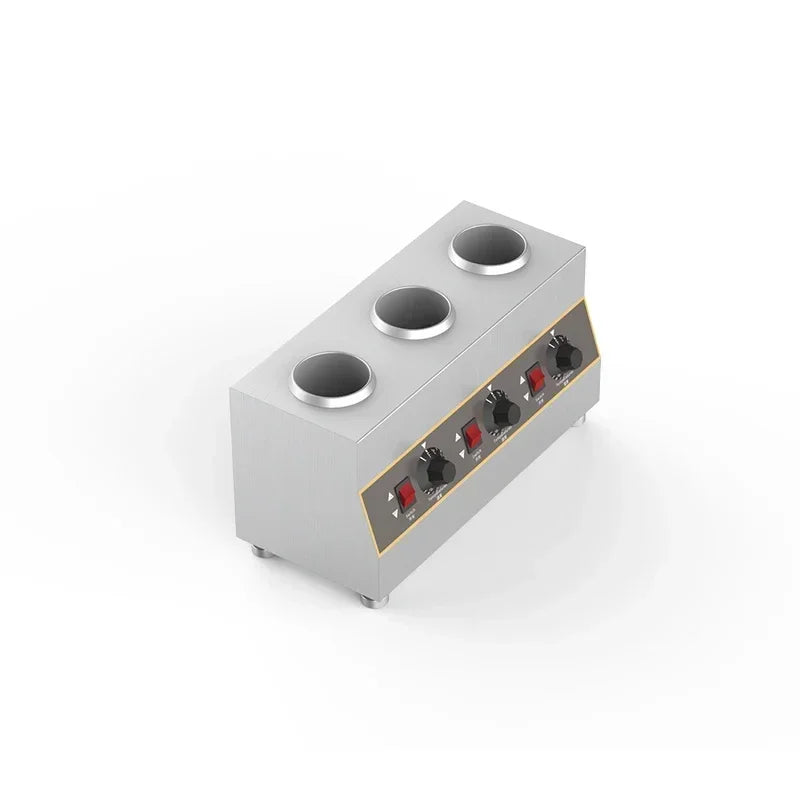 1 2 3 Bottles Electric Sauce Chocolate Warmer Machine Heating Cheese Fruit Jam Warming Machine Dispenser Melter 220V/110V